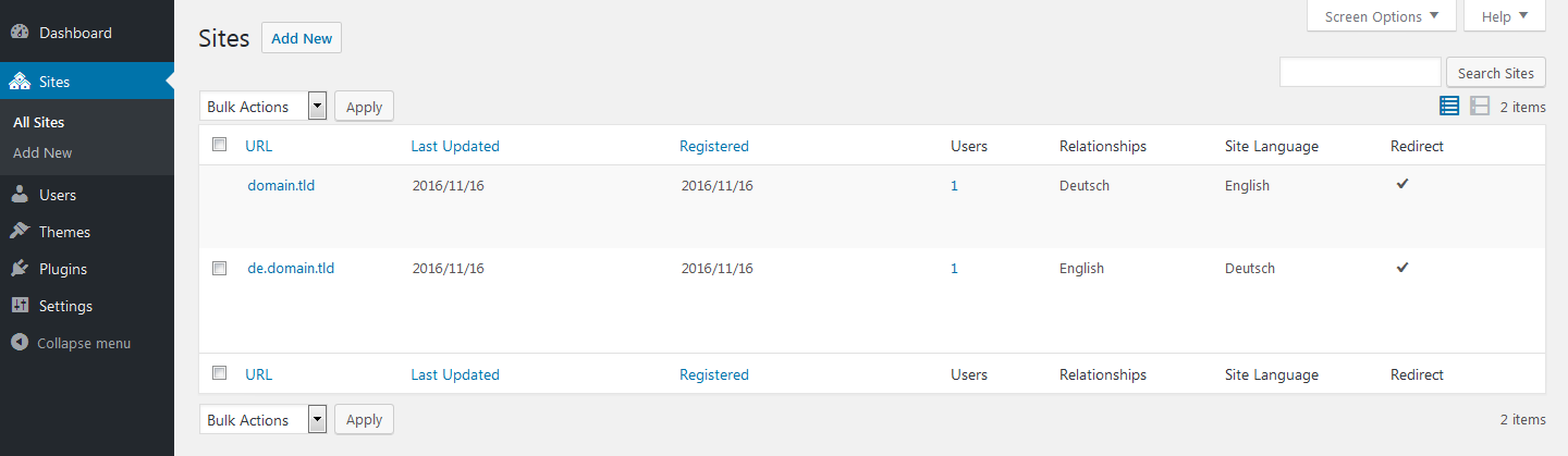 Confirm redirect settings