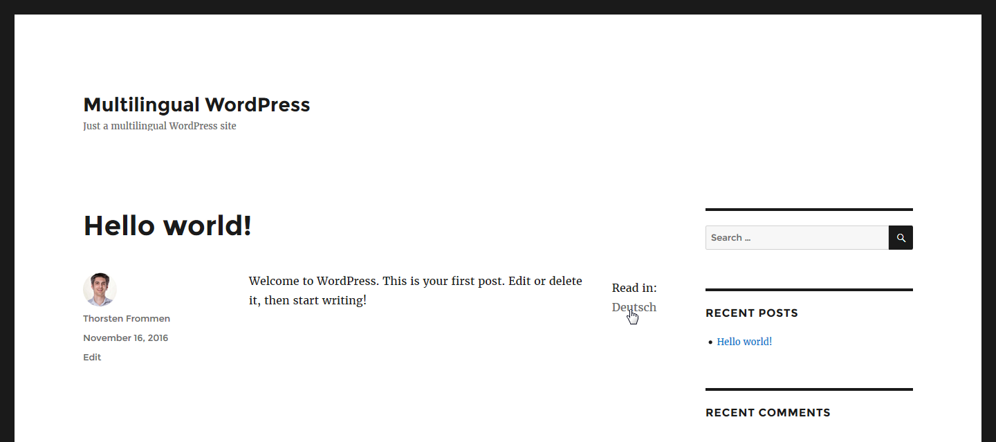 Quicklinks front end