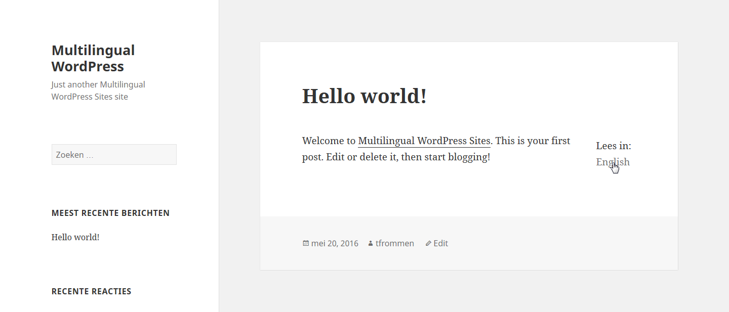 Quicklinks front end